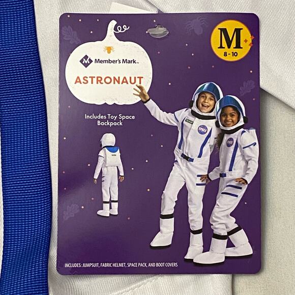 Space Explorer Astronaut Costume Member's Mark Unisex Medium 8-10 Halloween New - Picture 2 of 4